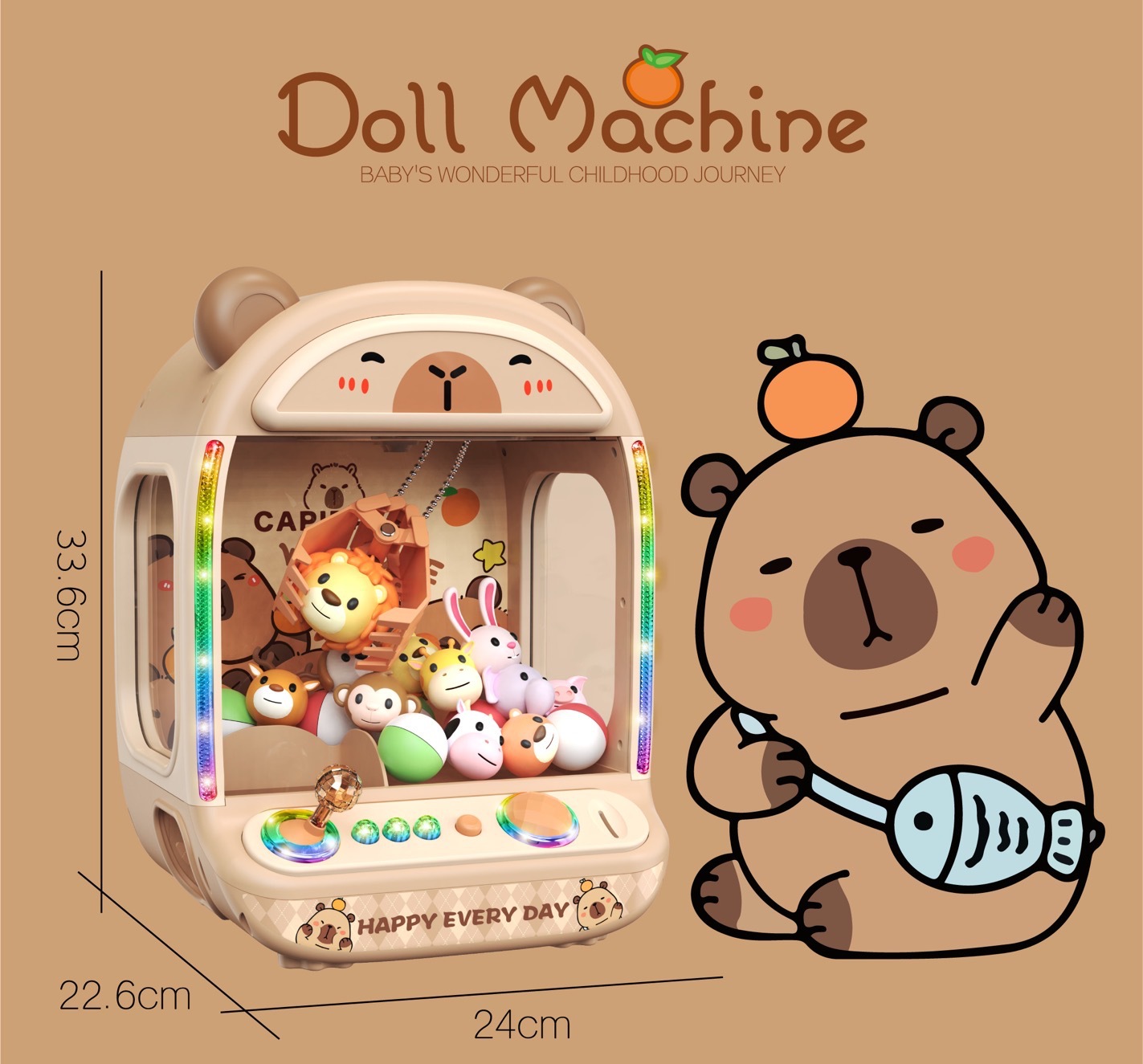 Claw Crane Machine - Mesin Boneka DIY Anak-Anak, Permainan Koin,
